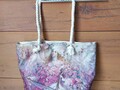 Grand sac porté épaule ange avec violoncelle