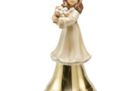 Ange Goebel Clochette de noël "Enfant Jésus" champagne