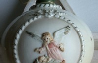 Boule de noël Goebel nostalgie Ange près du berceau