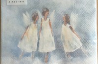 Serviettes avec anges LOVE PEACE HOPE