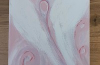 Cadre paint main avec anges 