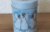 Boîte ronde anges LOVE PEACE HOPE