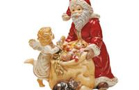 Père Noël avec ange et cadeaux de Goebel