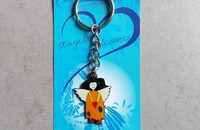 Porte-clé Angels welcome Ange habit orange