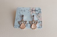 Boucles d'oreilles avec ange couleur or-rose