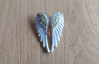 Brosche ailles d'anges blanc et or