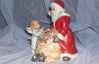 Père Noël avec ange et cadeaux de Goebel