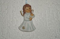Nina & Marco ange relief blanc avec flocon de neige