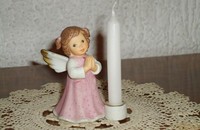 Petit ange "prière du soir" Nina & Marco avec bougie 