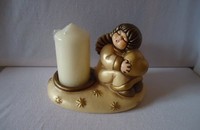 THUN ange beige-or assis avec bougie