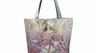 Sac porté épaule ange avec violoncelle