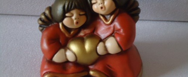 THUN anges rouge "Sissi avec coeur"